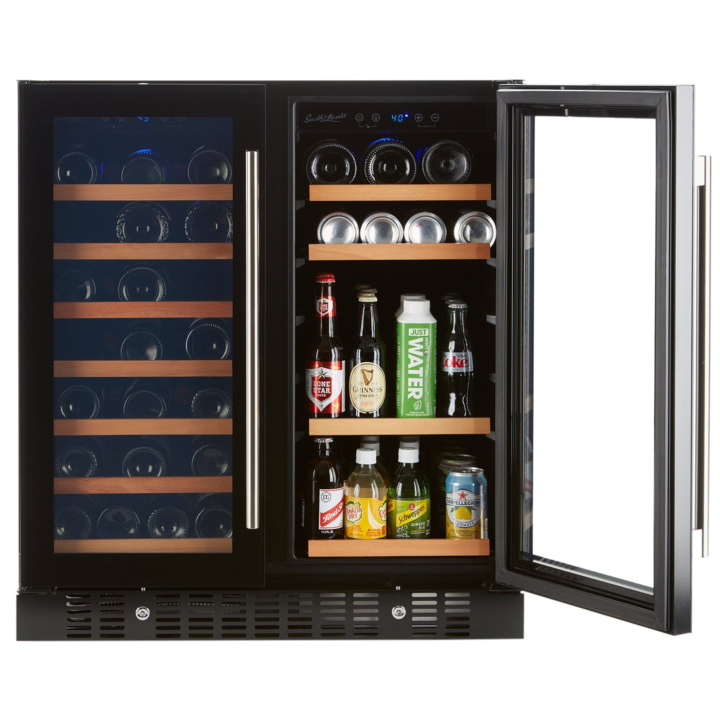 Wine & Beverage Cooler, Smoked Black Glass Door- RE100018