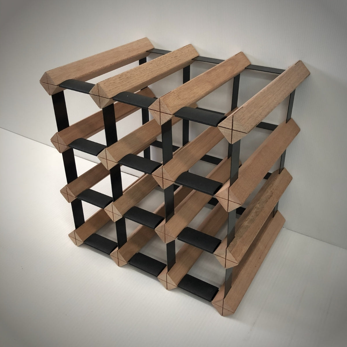 12 Bottle Timber Wine Rack | 3x3 Configuration