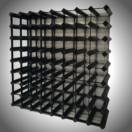 72 Bottle Timber Wine Rack | 8x8 Configuration