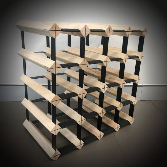 20 Bottle Timber Wine Rack | 4x4 Configuration