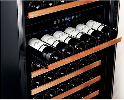 166 Bottle Dual Zone Stainless Steel Wine Refrigerator-RE100004