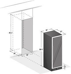 166 Bottle Dual Zone Stainless Steel Wine Refrigerator-RE100004